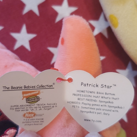 SpongeBob and Patrick Ty beanie babies - Picture 4 of 6
